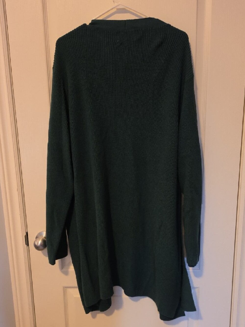 Old Navy Dark Green Open-Front Women's Cardigan Sweater - Picture 4 of 5
